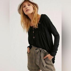 We The Free Must Have long sleeve waffle knit henley